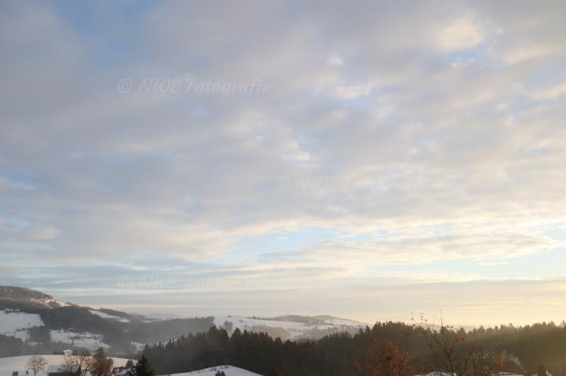 Nebellandschaft bei Sonnenaufgang