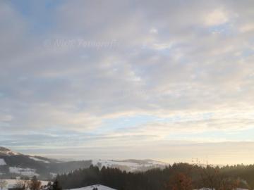 Nebellandschaft bei Sonnenaufgang